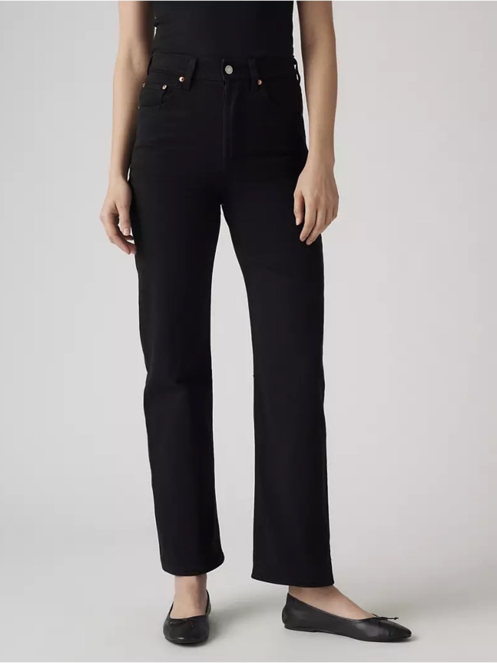 Levi’s Ribcage Straight ankle Jeans Size 24 - Black
